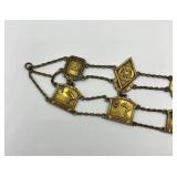 Vintage Charm Bracelet with Swimming and Club Medals