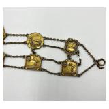 Vintage Charm Bracelet with Swimming and Club Medals