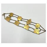 Vintage Charm Bracelet with Swimming and Club Medals