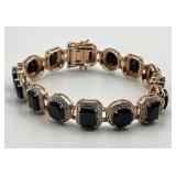 Sterling Silver Black Onyx Tennis Bracelet