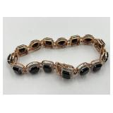 Sterling Silver Black Onyx Tennis Bracelet