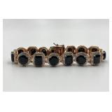 Sterling Silver Black Onyx Tennis Bracelet