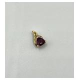 14k Gold Pendant with Garnet and Accent Stones