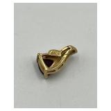 14k Gold Pendant with Garnet and Accent Stones