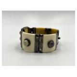 Sterling Silver Mother of Pearl and Marcasite Bracelet