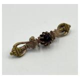 Victorian Bar Brooch with Central Purple Stone