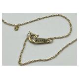 10k Gold Heart Pendant Necklace with Diamond Accents