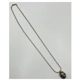 Sterling Silver Scarab Beetle Pendant Necklace