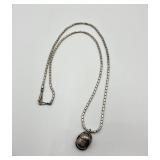 Sterling Silver Scarab Beetle Pendant Necklace