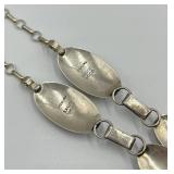 Sterling Silver Navajo Pink Mother of Pearl Squash Blossom Necklace