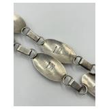 Sterling Silver Navajo Pink Mother of Pearl Squash Blossom Necklace