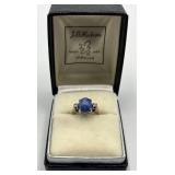 J.B. Hudson 14k Blue Star Sapphire Cabochon Ring