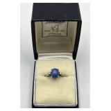 J.B. Hudson 14k Blue Star Sapphire Cabochon Ring
