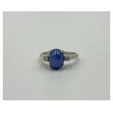 J.B. Hudson 14k Blue Star Sapphire Cabochon Ring
