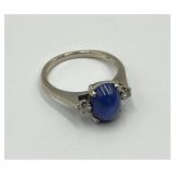 J.B. Hudson 14k Blue Star Sapphire Cabochon Ring