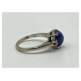 J.B. Hudson 14k Blue Star Sapphire Cabochon Ring