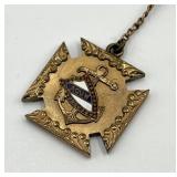 AOUW Pendant Watch Fob and Chain