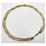 Braided Tri-Tone Necklace