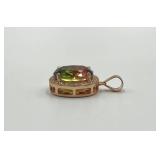 Color Change Diaspore Pendant with Halo Setting