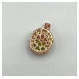 Color Change Diaspore Pendant with Halo Setting