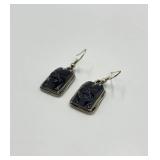 Sterling Silver Black Onyx Dangle Earrings