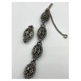 Vintage Kramer Crystal Link Bracelet 7.25 Inch Needs Repair