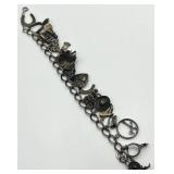 Vintage Western Charm Bracelet with Assorted Charms