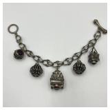 Antique Etruscan Revival Charm Bracelet