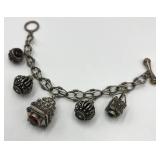 Antique Etruscan Revival Charm Bracelet