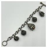 Antique Etruscan Revival Charm Bracelet