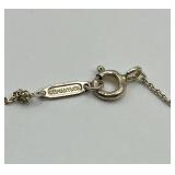 Tiffany & Co. 14K Peridot Pendant Necklace with 925 Silver Chain