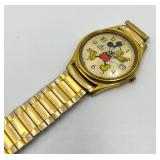 Lorus Quartz Mickey Mouse Wristwatch Gold-Tone