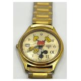 Lorus Quartz Mickey Mouse Wristwatch Gold-Tone