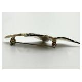 Bijoux Enamel Butterfly Pin Brooch with Rhinestones