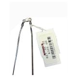 Sterling Silver Necklace 925 - V-Shaped Diamond Accent, 17-inch