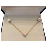 10K Gold Pearl Bracelet - 7 Inches