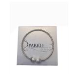 Sparkle Sterling Silver Cultured Freshwater Pearl Bracelet - 7 in, 8.5-9mm