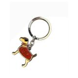 COACH Dachshund Keychain - Red Enamel Coat