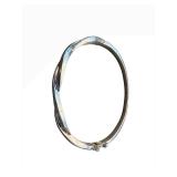 Twist Knot Bangle Bracelet - Hinged Clasp, Metal