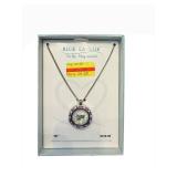 Blue La Rue Stainless Steel Circle Pendant Necklace - 18-Inch Chain