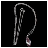 Necklace - 10K Gold Charm Pendant with Diamond Accent, 17 in