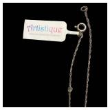 Artistique Dragonfly Pendant Necklace SB4188CYBCKL - Sterling Silver - Swarovski Elements