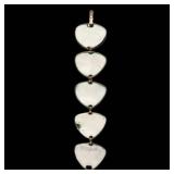 Five Green Heart Bracelet-Shaped Sections