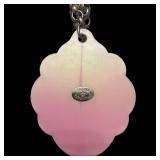 Tarina Tarantino Pink Enamel Flower Pendant Necklace - 18-inch Chain, Missing Rhinestone