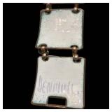 Blue Enamel Square-Linked Bracelet - 7 inches