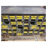 Set of 2 Vintage Metal Parts Drawer Cabinets with 40 Drawers Each