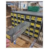 Set of 2 Vintage Metal Parts Drawer Cabinets with 40 Drawers Each