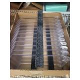 Set of 9 Akro-Mils AkroBins Blue Plastic Storage Bins with Clear Lids