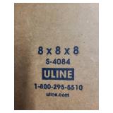 Collection of ULINE Corrugated Shipping Boxes 8x8x8 and 12x12x12