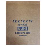 Collection of ULINE Corrugated Shipping Boxes 8x8x8 and 12x12x12